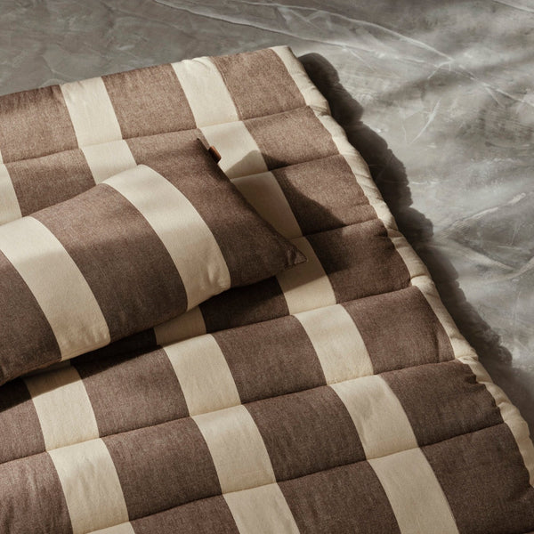 ferm LIVING | Strand Outdoor Cushion - Rectangle - Carob Brown/Parchment