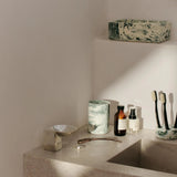 ferm LIVING | Mist Cotton Pad Holder - Emerald Off-White