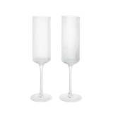 ferm LIVING | Ripple Champagne Flutes - Clear