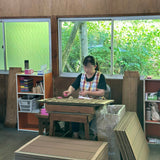 Hand holding Earl of East Shinrin-Yoku incense package showing product branding and forest-inspired design