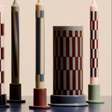 HAY | Column Candle Holder - Medium - Dusty Blue