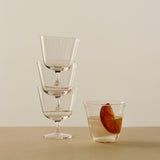 HAY | Curve Stem Glasses - Set of Two - Clear