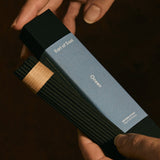 Earl of East Japanese incense sticks arranged artistically showing the natural charcoal material