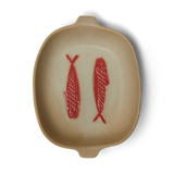 Madam Stoltz | Fish Stoneware Oven Dish - Off-White