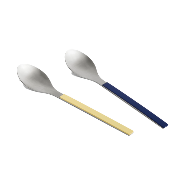 HAY | MVS Serving Spoon - Set of 2 - Dark Blue and Yellow