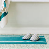 HAY | Waffle Slippers - Stripe - Dusty Blue