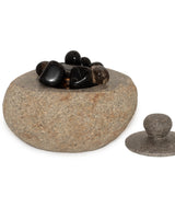 Natural Riverstone Grounding Pot - Medium