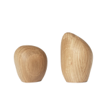 ferm LIVING | Cairn Salt and Pepper Shakers - Set of 2 - Light Wood