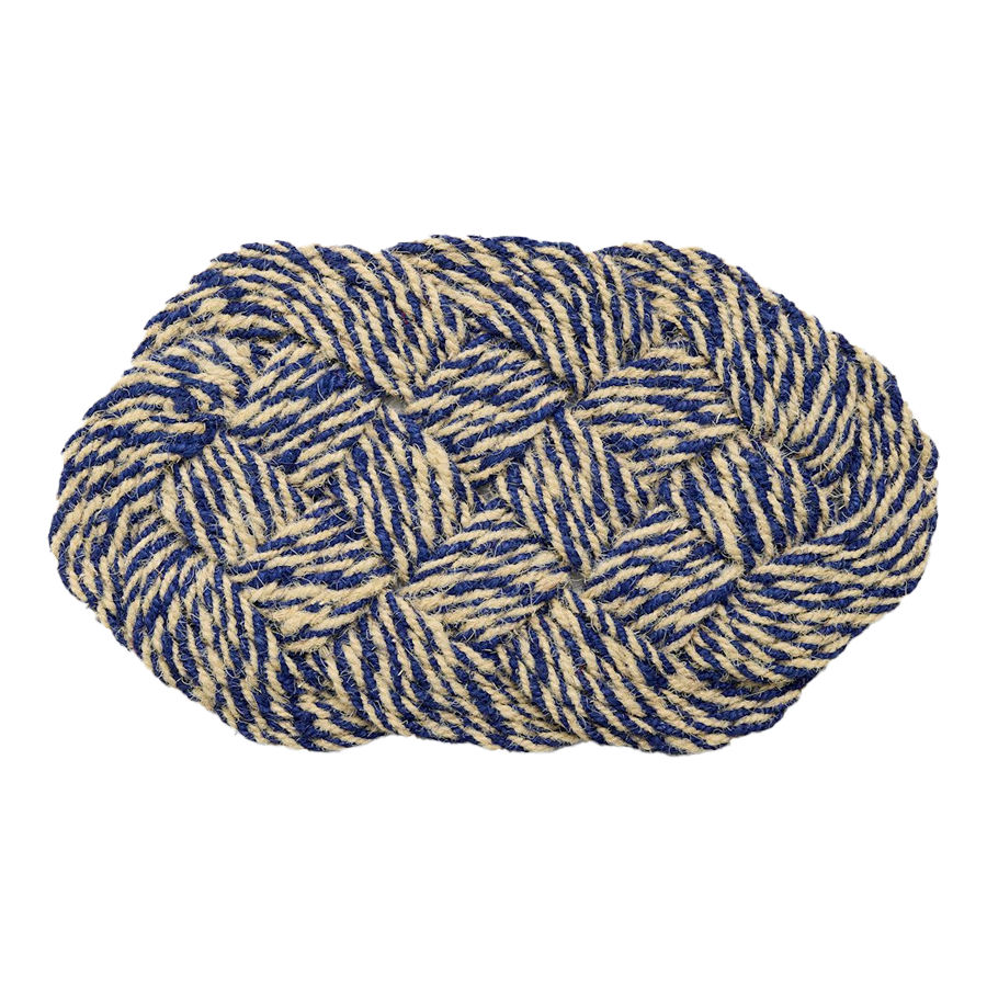 HAY | Coco Swirl Door Mat - Blue & Off-White
