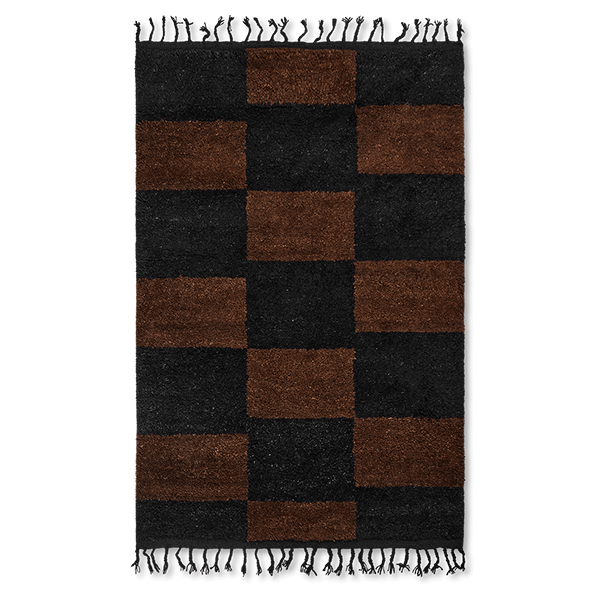 ferm LIVING | Mara Knotted Rug Large - Black/Chocolate