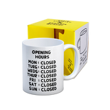 David Shrigley | Opening Hours Mug