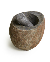 Natural Riverstone Pestle & Mortar - 15 x 12cm