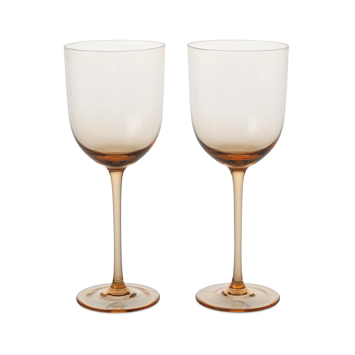 ferm LIVING Host White Wine Glasses Set of 2 Blush Pink Earl of