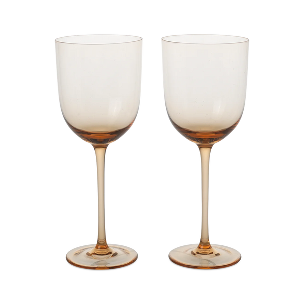ferm LIVING | Host White Wine Glasses - Set of 2 - Blush Pink