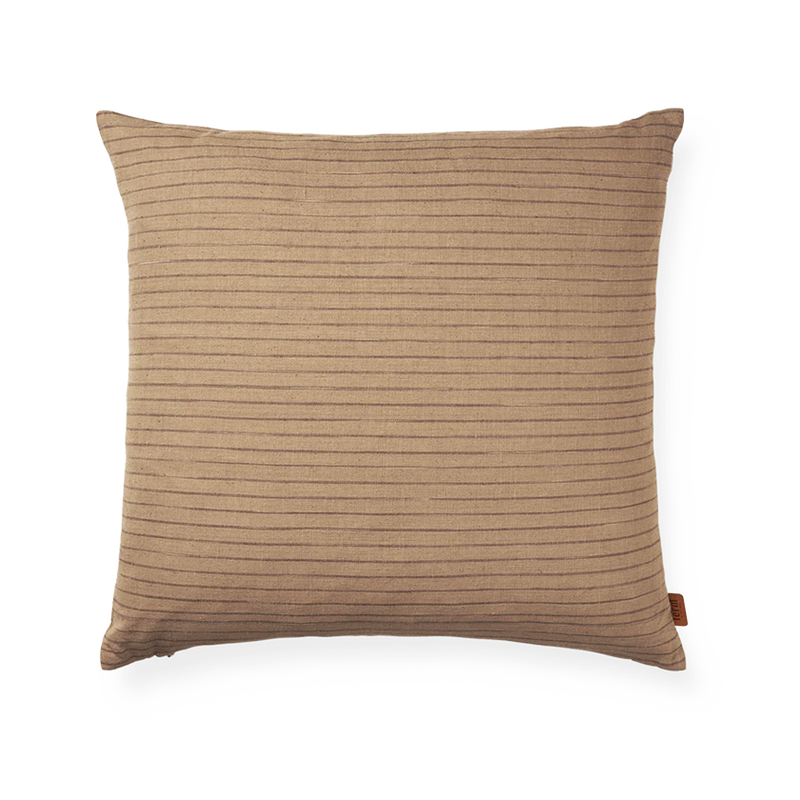 ferm LIVING | Brown Cotton Cushion - Lines