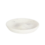 Madam Stoltz | Round Marble Incense Holder - White