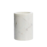 Madam Stoltz | Round Marble Jar - White