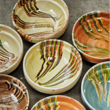 Madam Stoltz | Earthenware Bowl - Hand Painted Cream