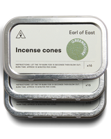 Greenhouse Incense Cones Set of 3 by Earl of East with three recyclable aluminium tins