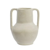 Madam Stoltz | Paper Mache Vase - Natural white