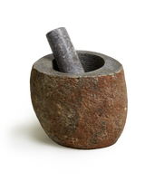 Natural Riverstone Pestle & Mortar - 15 x 12cm