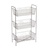 Madam Stoltz | Iron Rack With Baskets - Steel