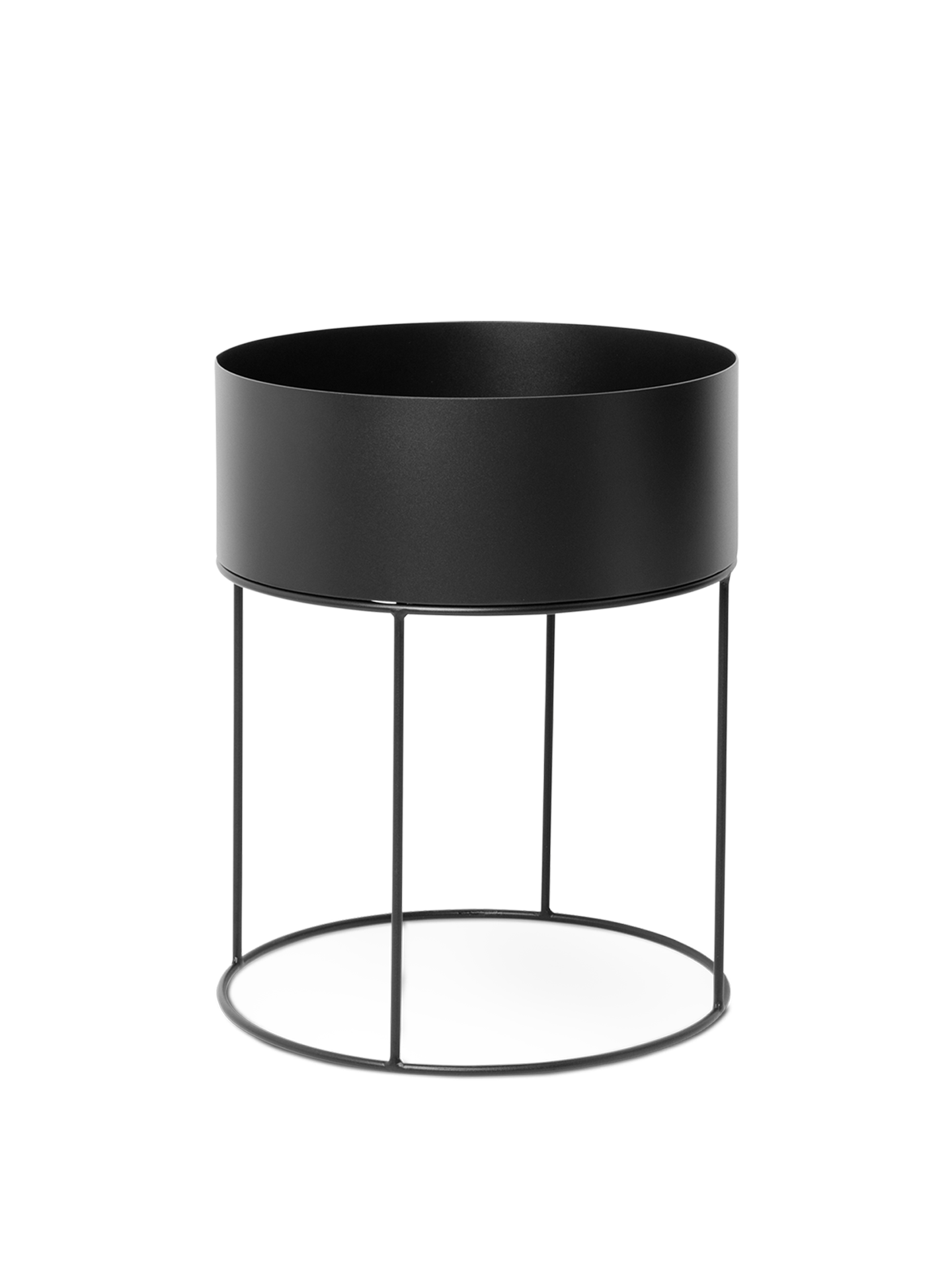 鉢・プランター ferm LIVING | Plant Box Round Black Plant Box: Round | Buy Ferm Living online at A+R