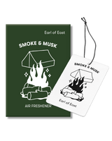 Smoke & Musk Air Freshener by Earl of East in recyclable card packaging