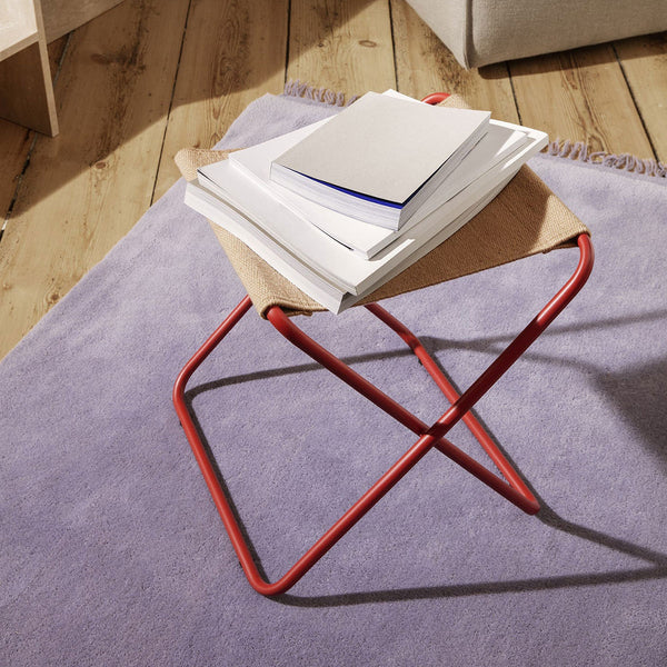 ferm LIVING | Desert Stool - Poppy Red Frame with Sand Seat
