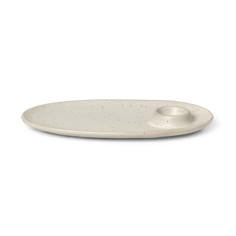 ferm LIVING | Flow Breakfast Plate - Off White Speckle