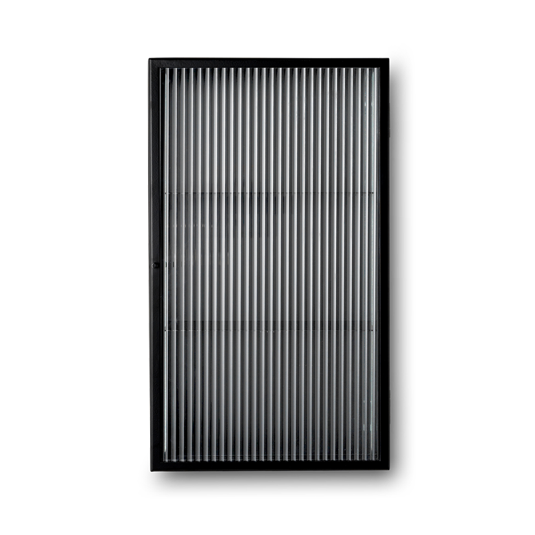 ferm LIVING | Haze Wall Cabinet - Reeded Glass - Black