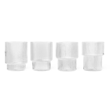 ferm LIVING | Ripple Glass - Set of 4 - Clear