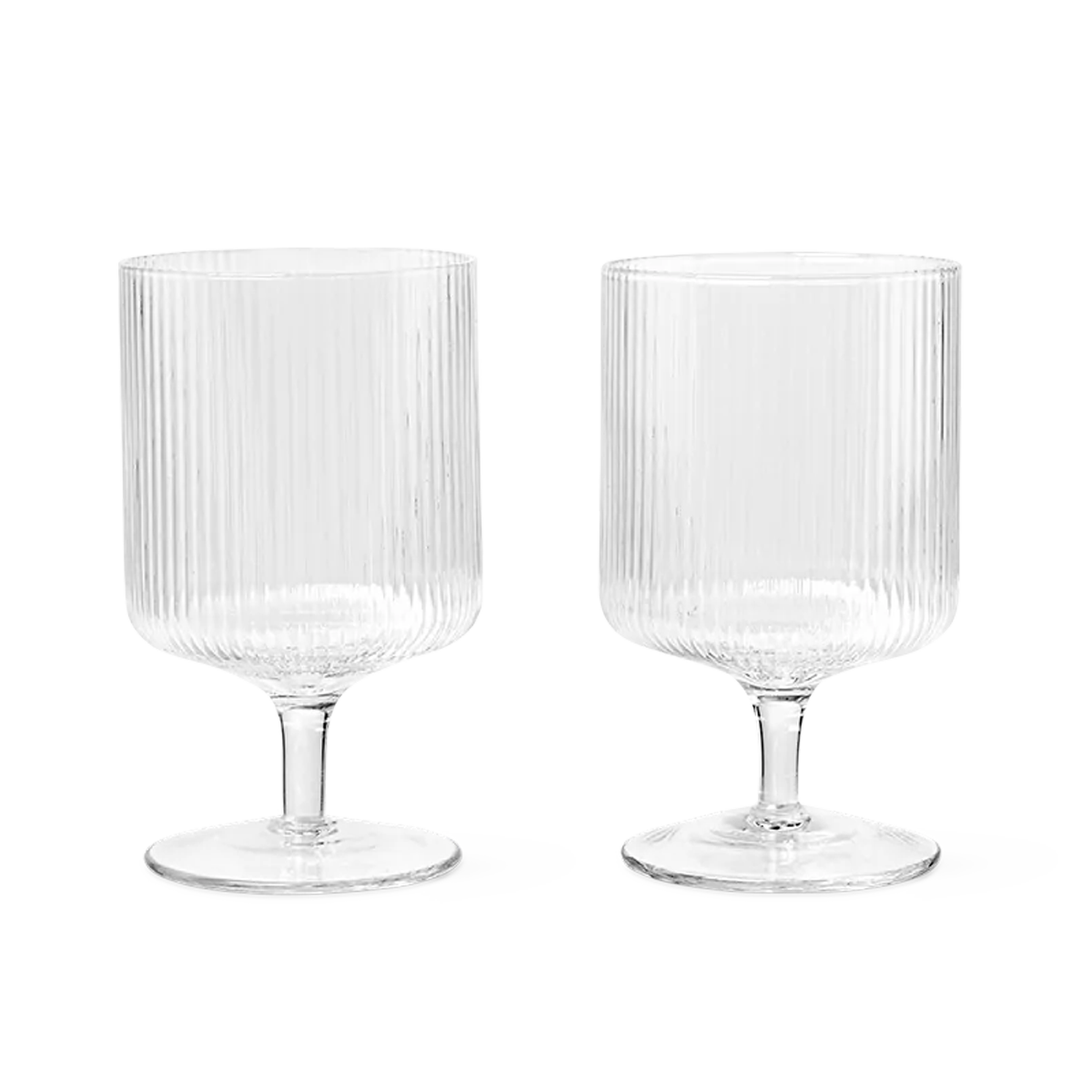 ferm LIVING | Ripple Wine Glasses - Set of 2 - Clear | Earl of East