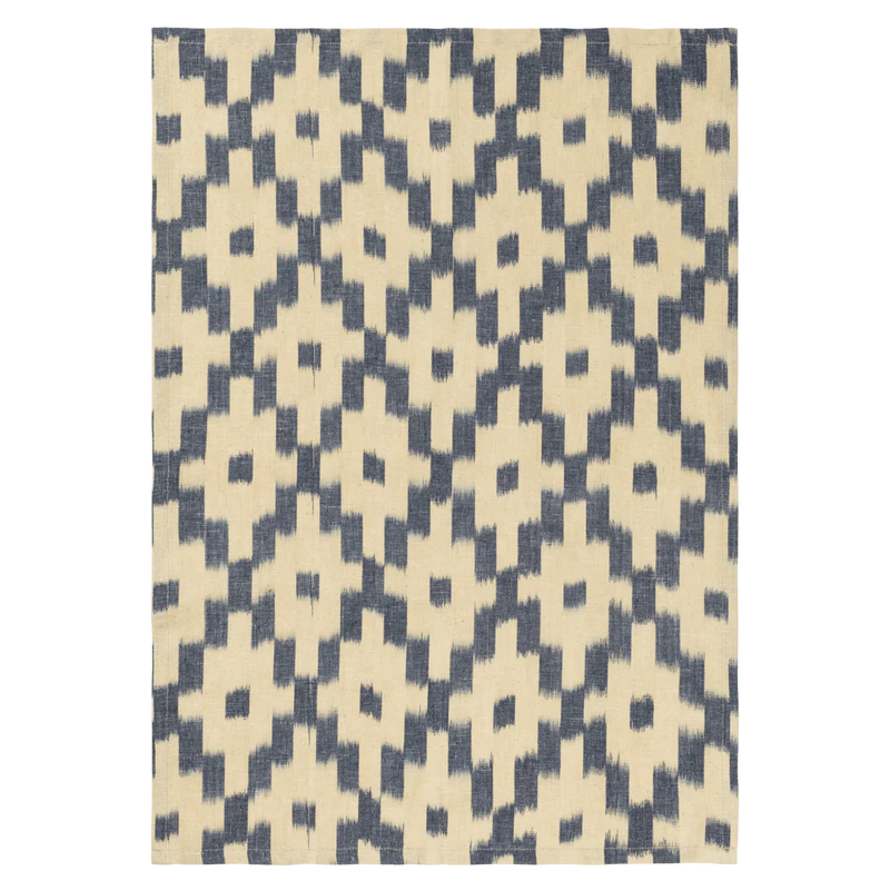  Ikat Tea Towel, Ink Blue/Off-White by ferm LIVING 
