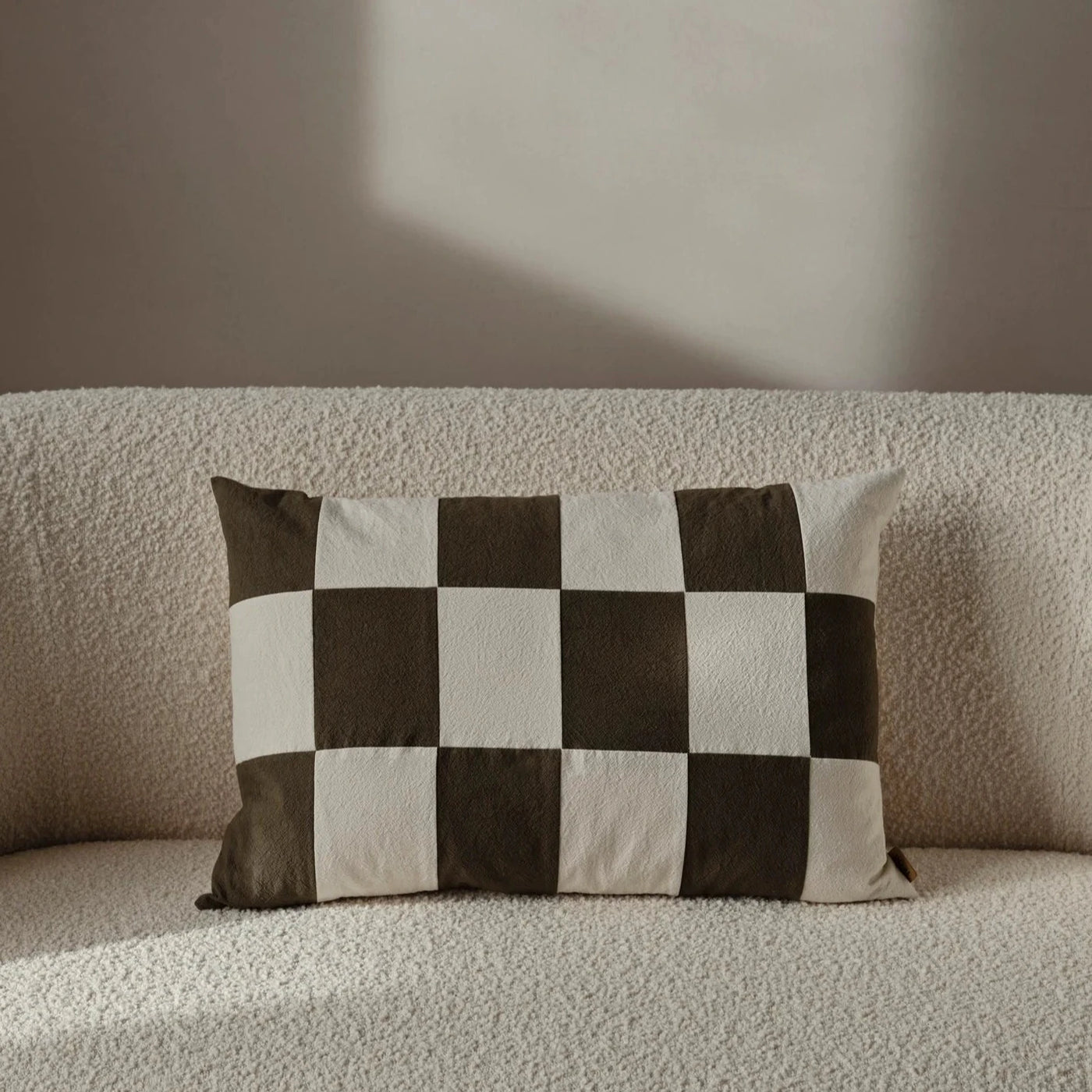 ferm LIVING | Fold Patchwork Cushion - Olive | Earl of East
