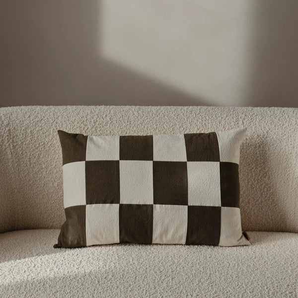 ferm LIVING | Fold Patchwork Cushion - Olive