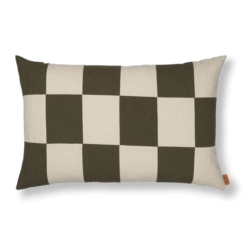 ferm LIVING | Fold Patchwork Cushion - Olive