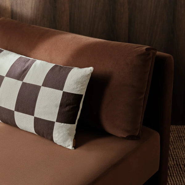 ferm LIVING | Fold Patchwork Cushion - Coffee