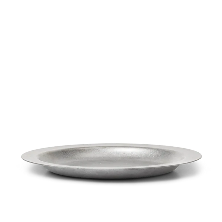 ferm LIVING | Tumbled Plate - Stainless Steel