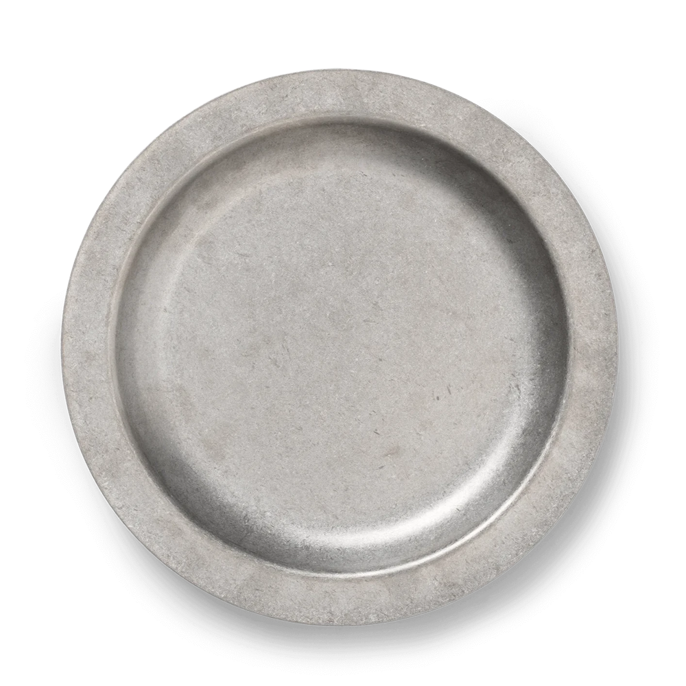 Tumbled Plate, Stainless Steel by ferm LIVING
