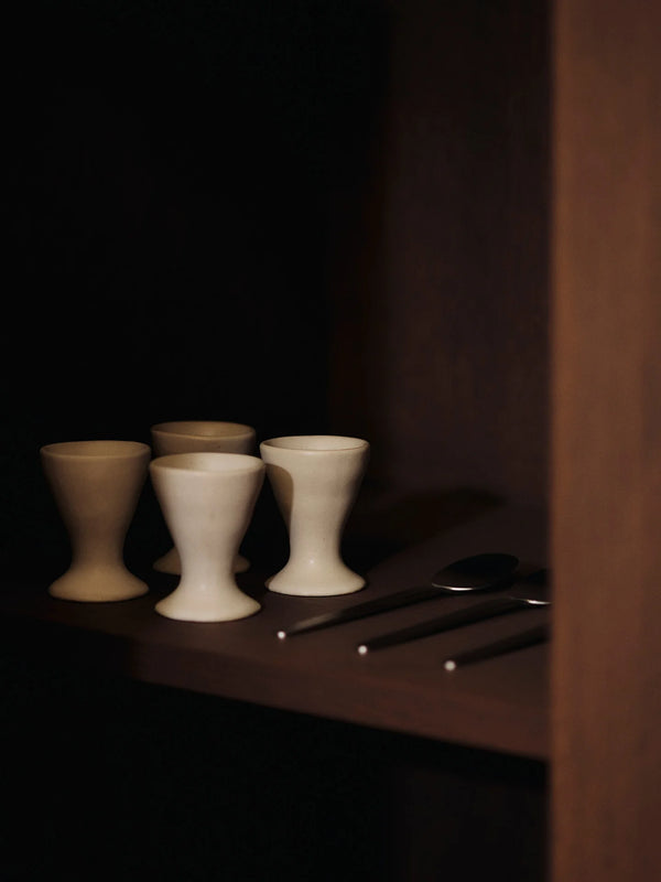 ferm LIVING | Flow Egg Cups - Set of 2 - Off-white Speckle