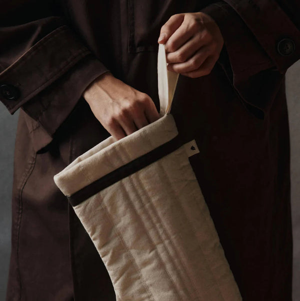 ferm LIVING | Vari Quilted Christmas Stocking - Cotton - Natural