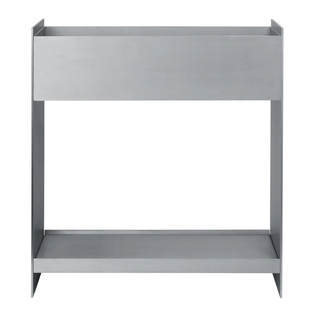 Lager Plant Box with Shelf, Aluminium by ferm LIVING