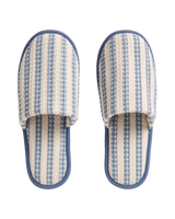 HAY | Waffle Slippers - Stripe - Dusty Blue