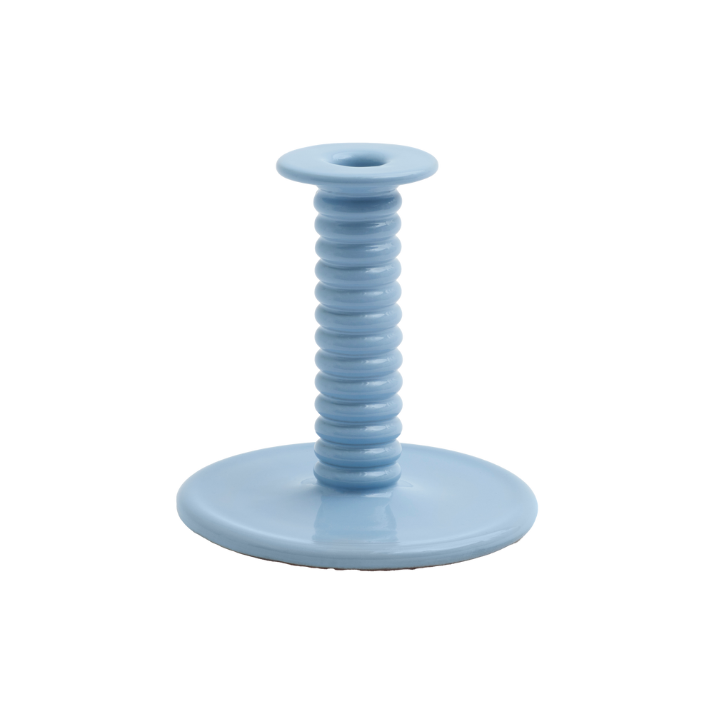 Barro Candle Holder, Light Blue by HAY
