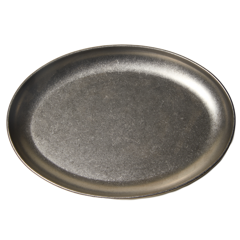 Medium Oval Serving Dish, Vintage Stainless Steel by Earl of East