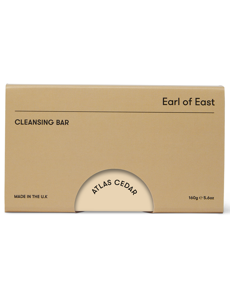  Atlas Cedar Cleansing Bar Soap 160g by Earl of East in recyclable paper packaging 