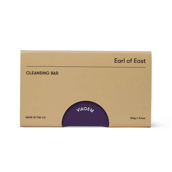 Earl of East Viagem Cleansing Soap Bar - A rectangular 160g soap bar in luxury packaging