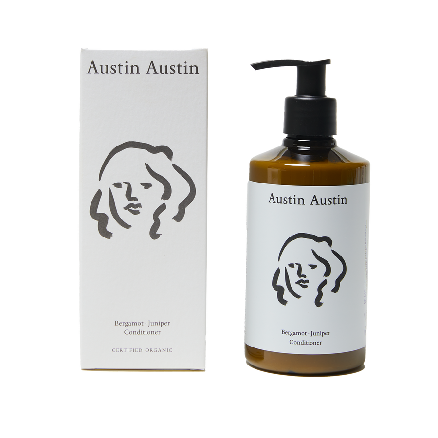 Bergamot & Juniper Conditioner, 300ml by Austin Austin, with its box