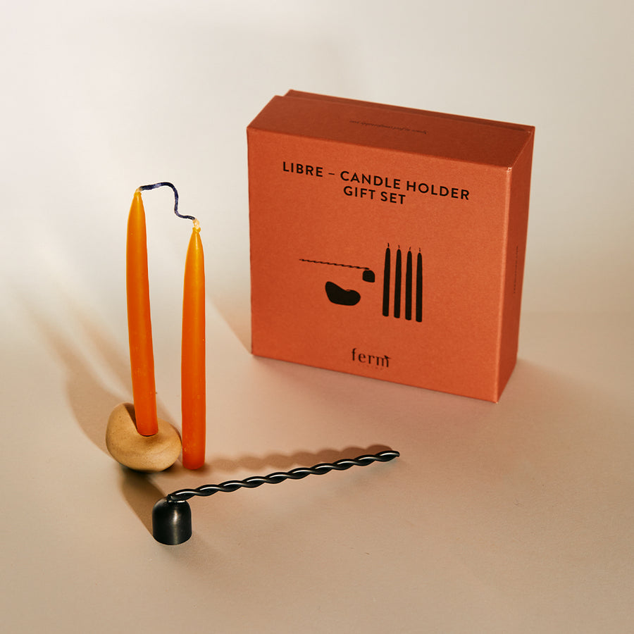 Libre, Candle Holder Gift Set by ferm LIVING, with matches and candles